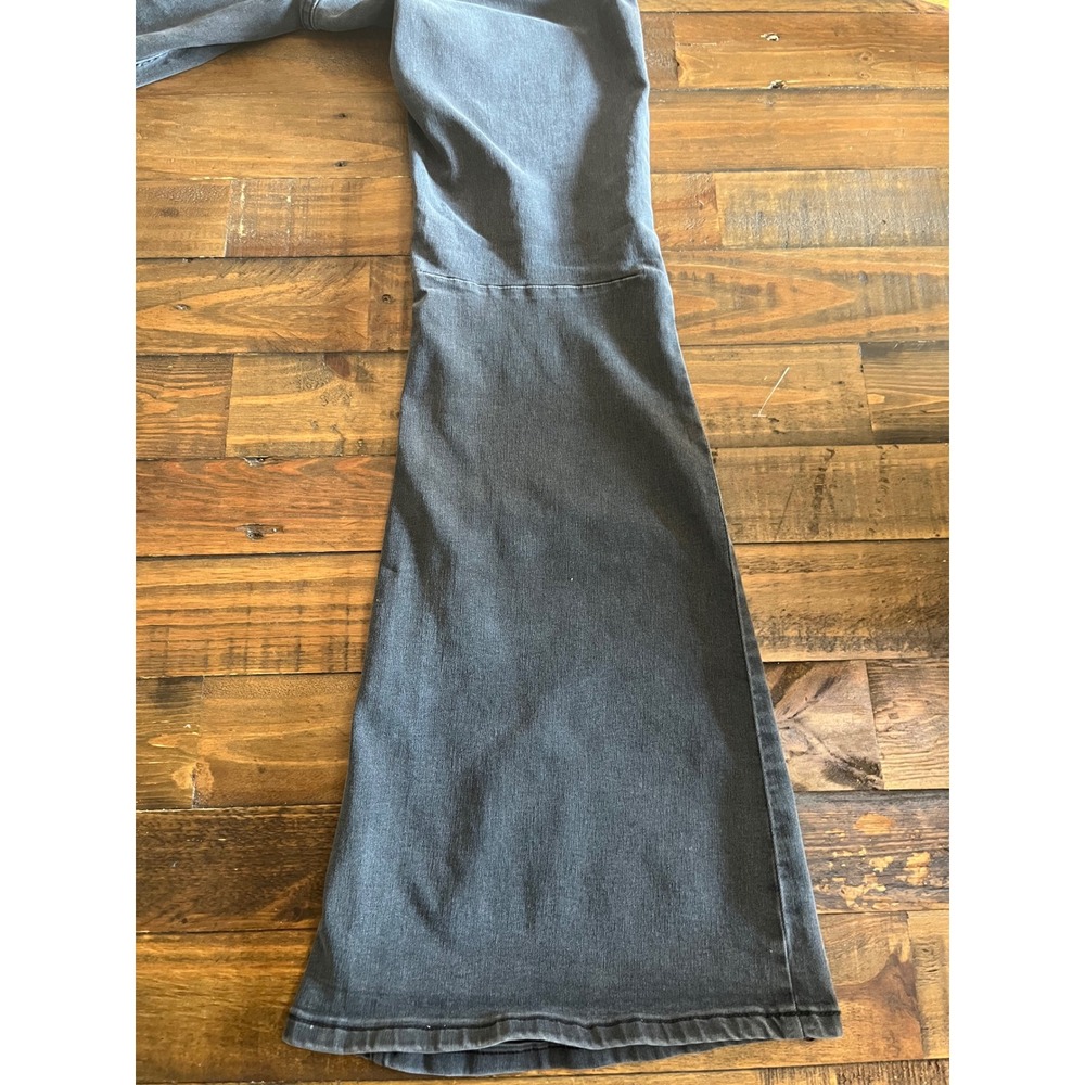 FREE PEOPLE Penny Flare Jeans Pull On Womens 31 Black Vintage Boho Denim - Picture 4 of 4